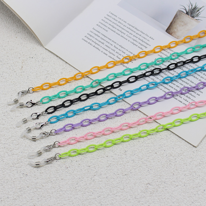 Mask Chain Holder - Kacamata rantai akrilik anak, warna-warni untuk