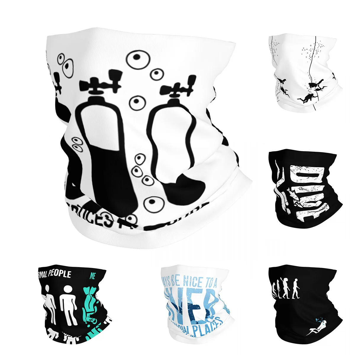 Sports Mask Breathable - Penutup Leher Bandana Selam Baru Bermotif