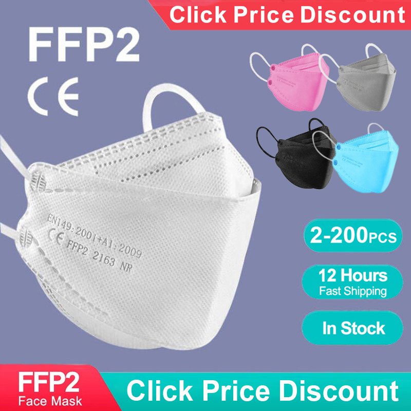Disposable Surgical Mask - Masker KN95 FFP2 Bentuk Ikan Dewasa