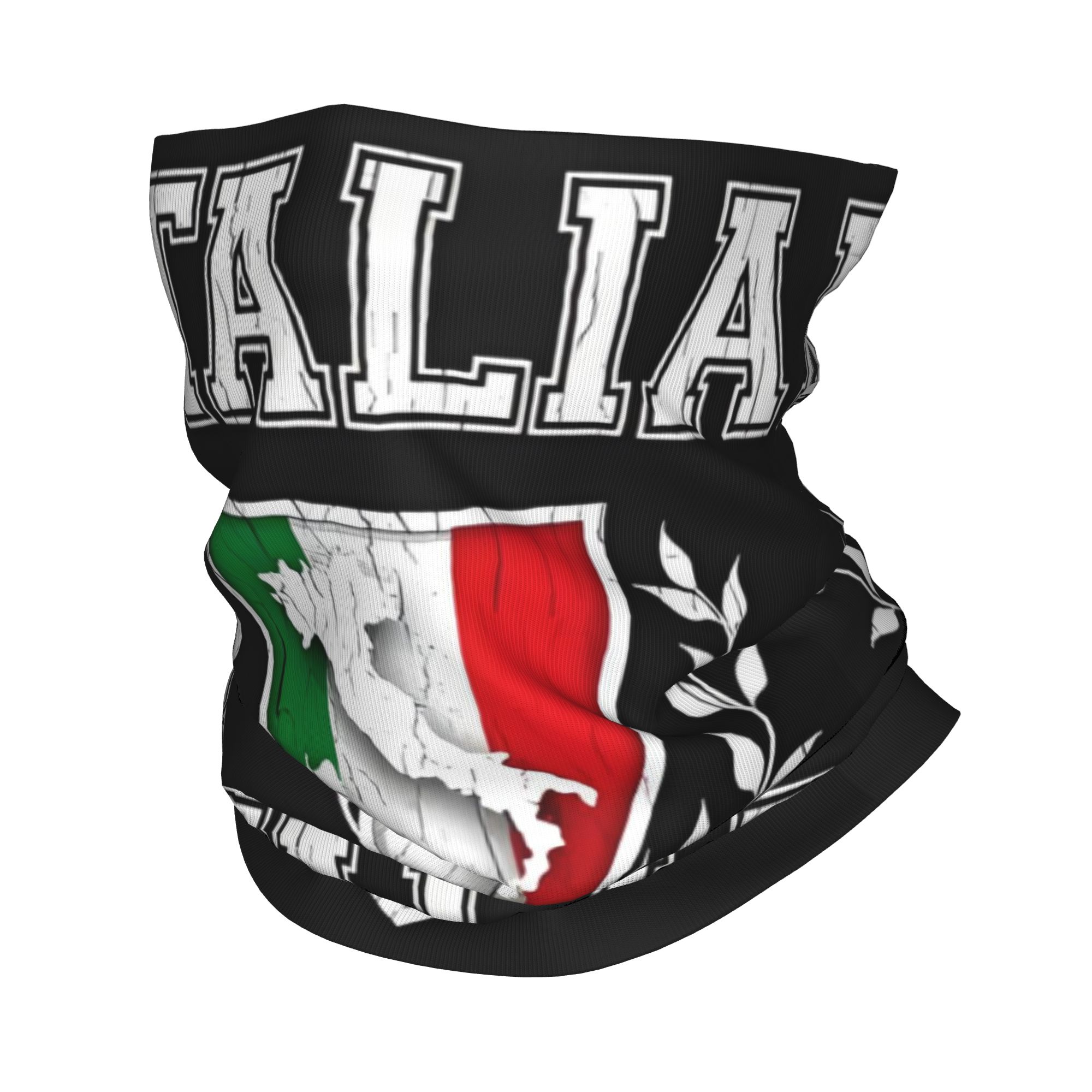 Neck Gaiter Face Cover - Bandana Bendera Italia Kustom, Penutup Leher,