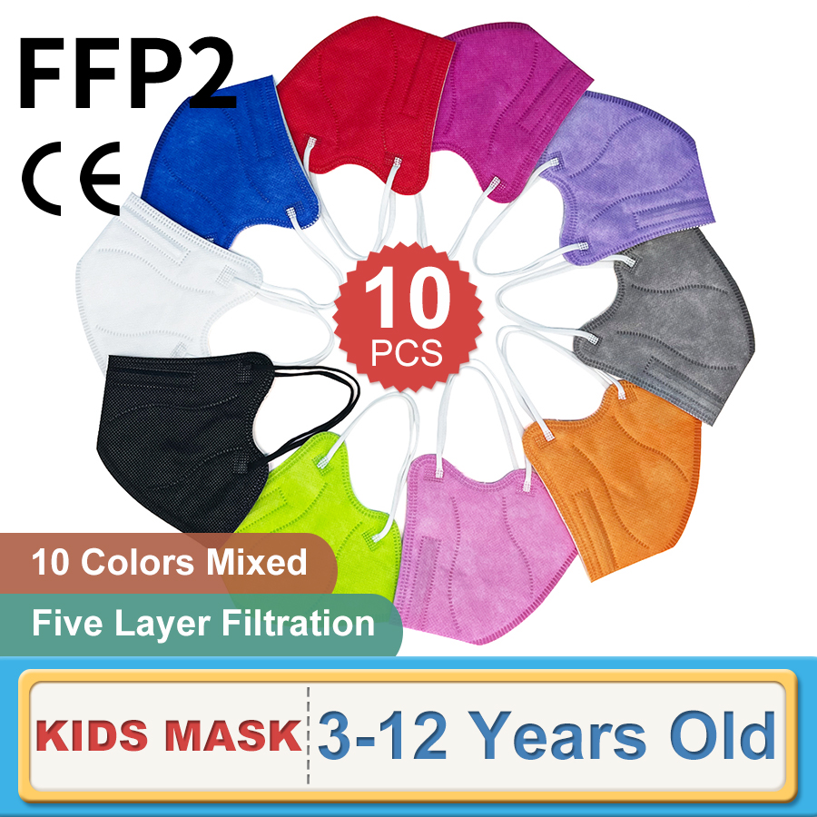 Kids Face Mask - Masker Wajah FFP2 anak-anak, 10 buah