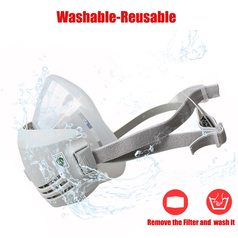 Respirator Half Face - Masker Respirator Gas Silikon Tahan Debu