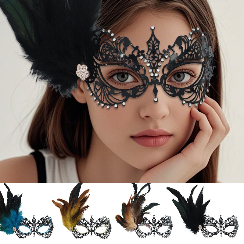Kids Face Mask - Topeng Setengah Wajah Halloween dengan Glitter