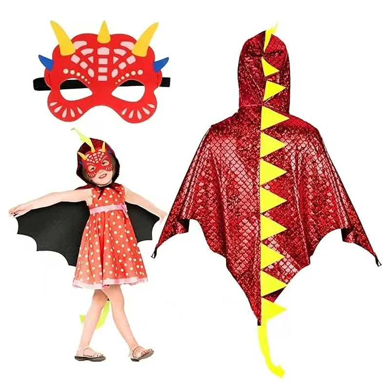Jubah Dinosaurus Hijau Anak de - Kids Face Mask ulasan dan harga