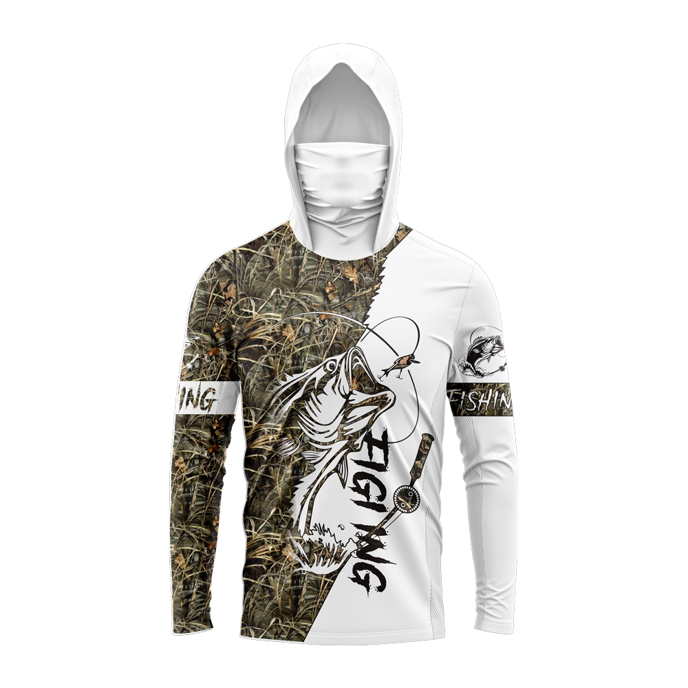 Hoodie Pria Motif Ikan Bass un - Sports Mask Breathable ulasan dan harga