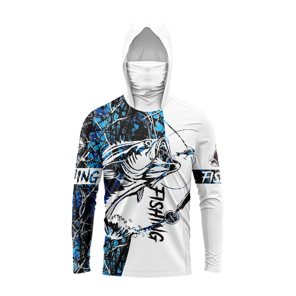 Hoodie Pria Motif Ikan Bass un - Sports Mask Breathable ulasan dan harga