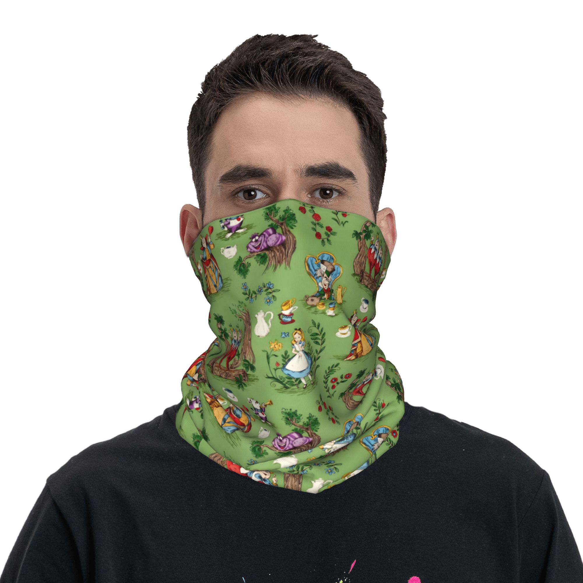 Bandana A-Alice in W-Wonderlan - Neck Gaiter Face Cover ulasan dan harga