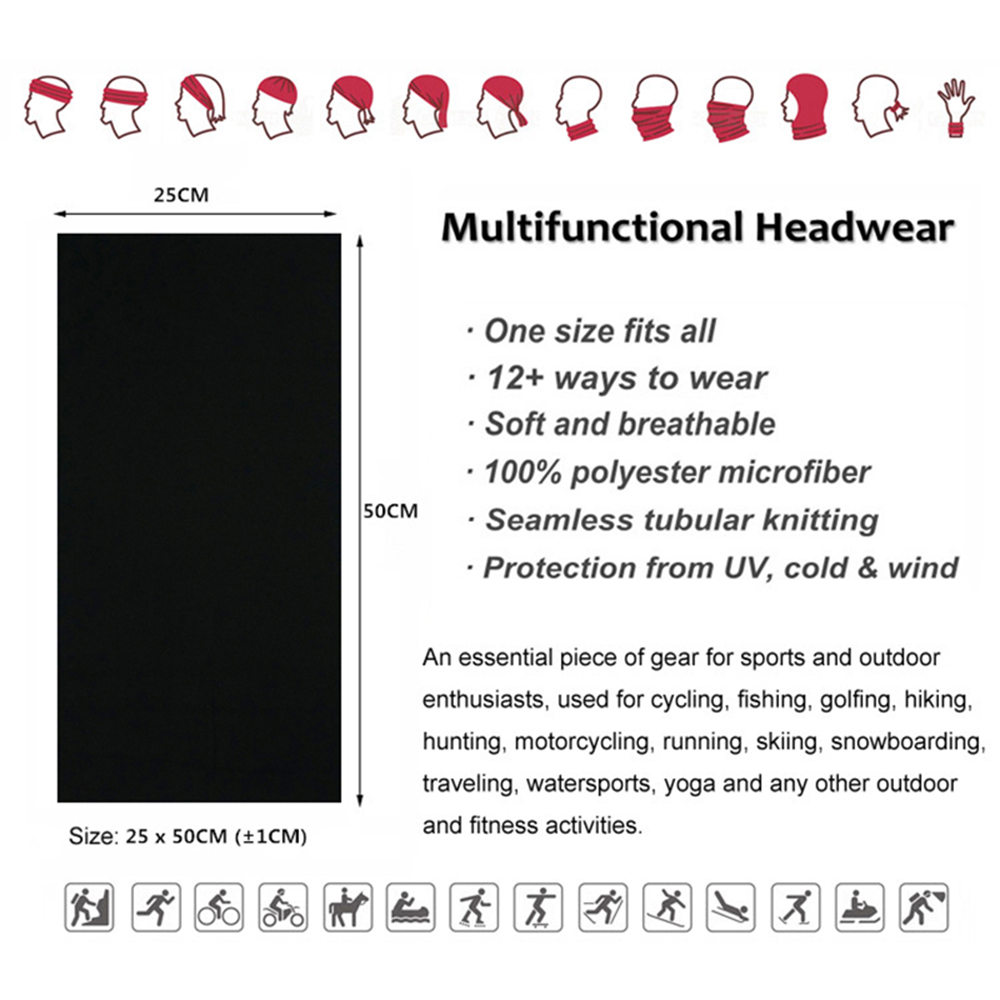 Bandana warna Solid tanpa keli - Neck Gaiter Face Cover ulasan dan harga